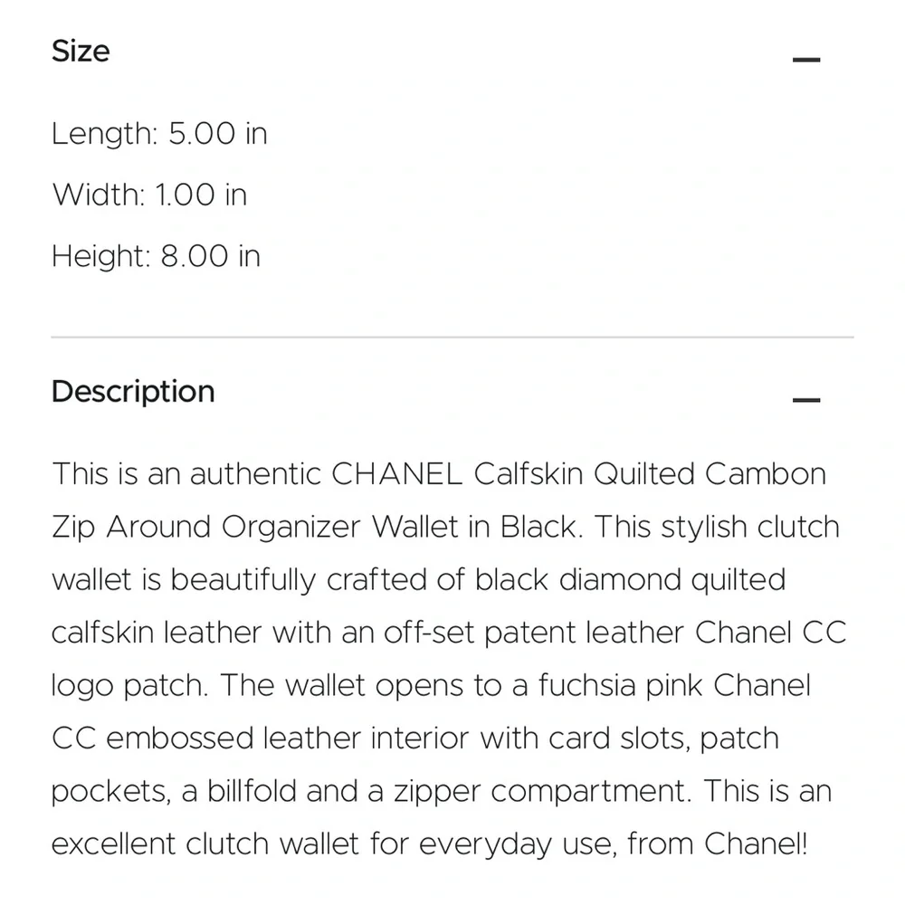 CHANEL Black Quilted Leather Zipped Wallet on Chain
